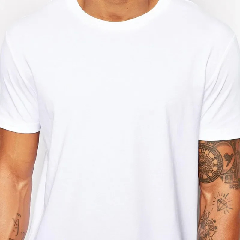 2026 Brand Men's Cotton Clothing White Long T Shirt Hip Hop Men T-Shirt Extra gallery