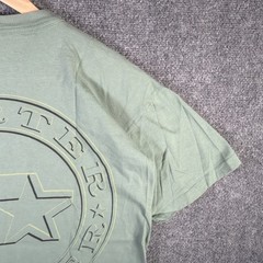 Vintage Starter Shirt Medium Green 90s USA Sage Big Print Sports Rare Star Logo