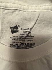 Hanes Plain White T-shirt Medium