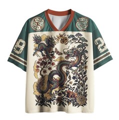 Cloud Dragon Auspicious Qilin Mesh Jersey
