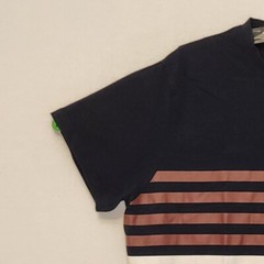 Craft + Flow Voyage Black w/Stripes Short Sleeve Crew Nexk T-Shirt Size 2XL