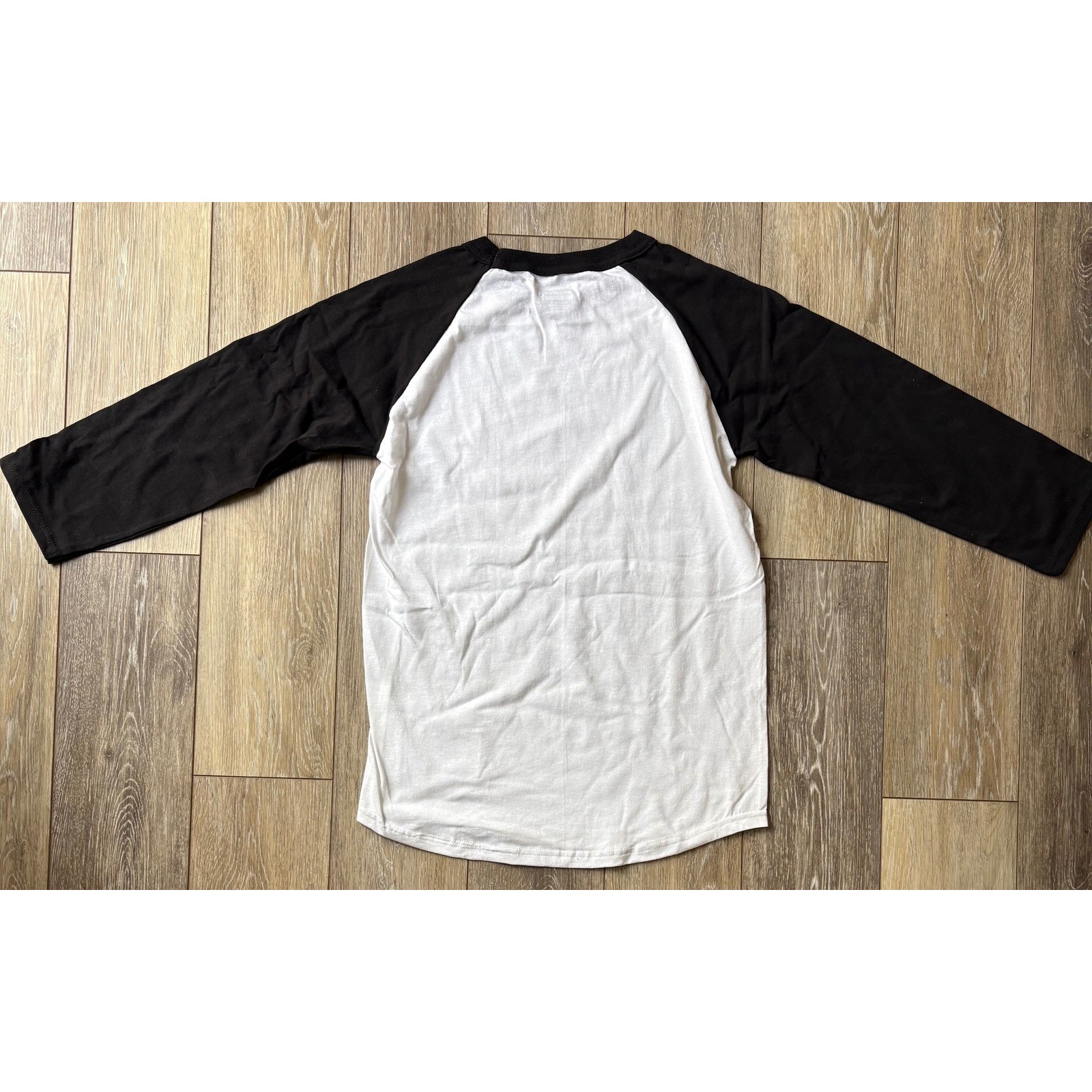 NWOT Unisex Champion Baseball Raglan - Small - White/Black gallery