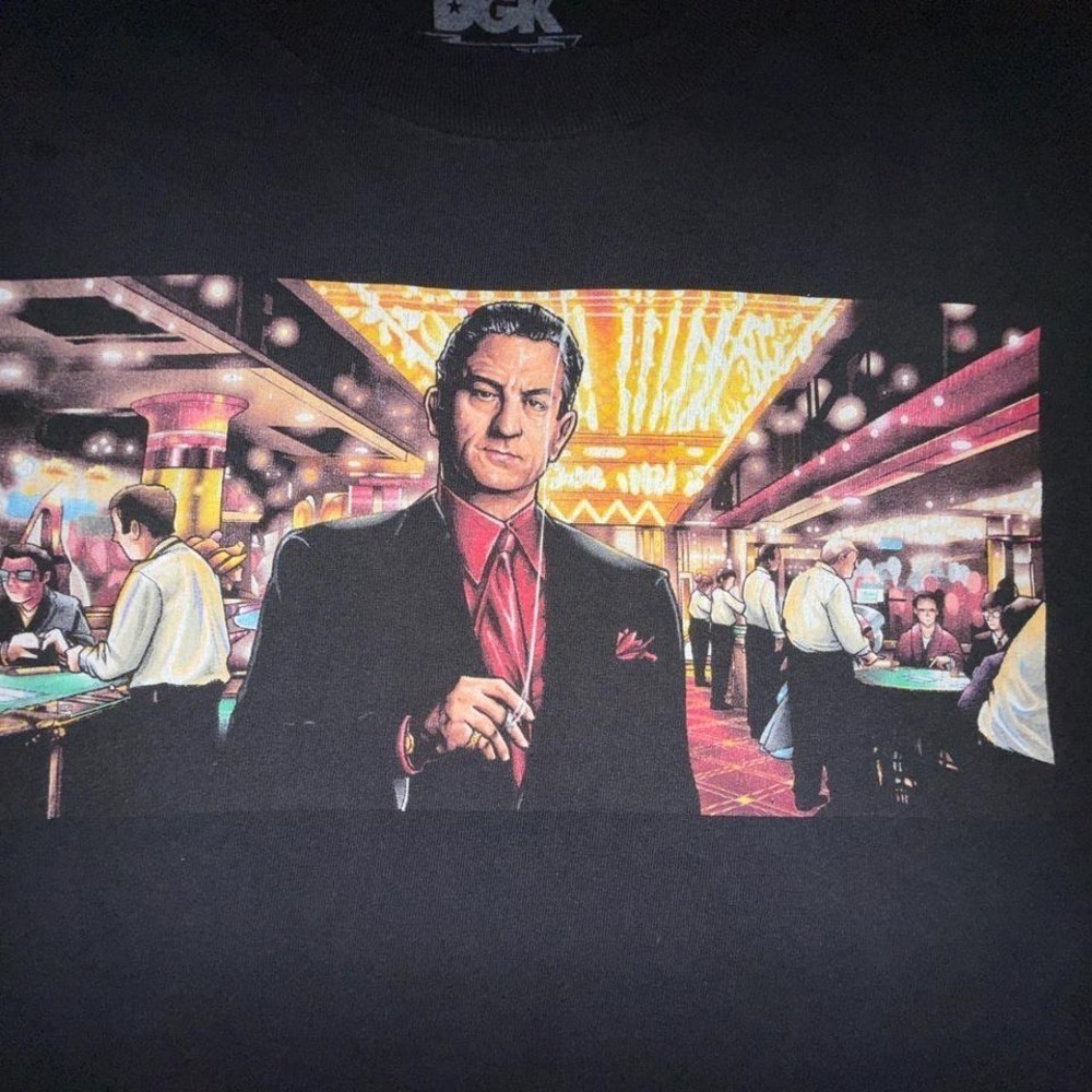 DGK T-Shirt Mens Medium Black Excellent Casino Robert De Niro Graphic Tee gallery