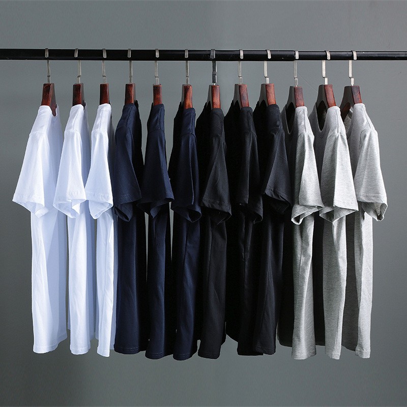 New Universal Men's Polyester Fiber Plain Crew Neck Short Sleeves T-Shirt M-5XL gallery