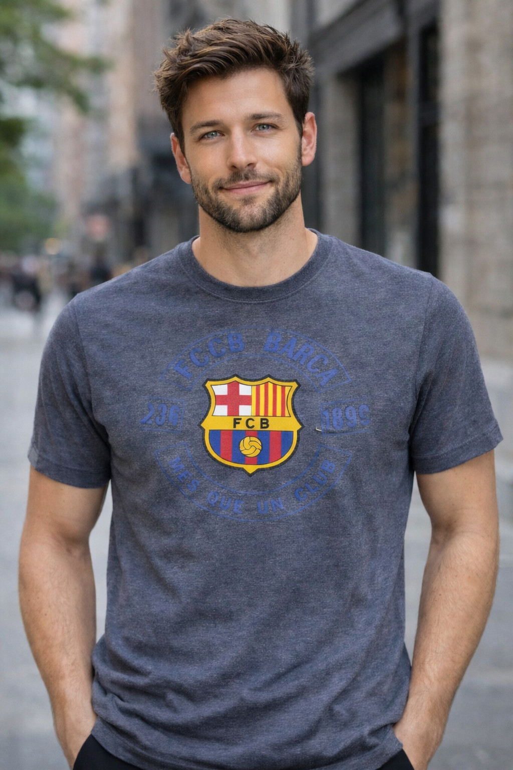 FC Barcelona T-Shirt Size Small – Soft Graphic Tee Good Condition