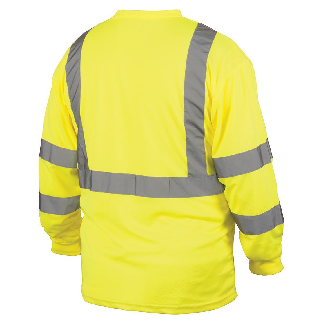 HI VIS ANSI CLASS 3 REFLECTIVE LONG SLEEVE ROAD WORK VISIBILITY SAFETY T SHIRT gallery