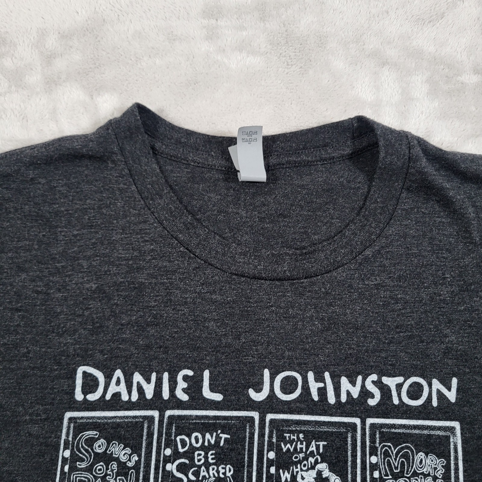 Daniel Johnston Shirt Mens Medium Black Double Sided Cassette Grid Album Art Tee gallery