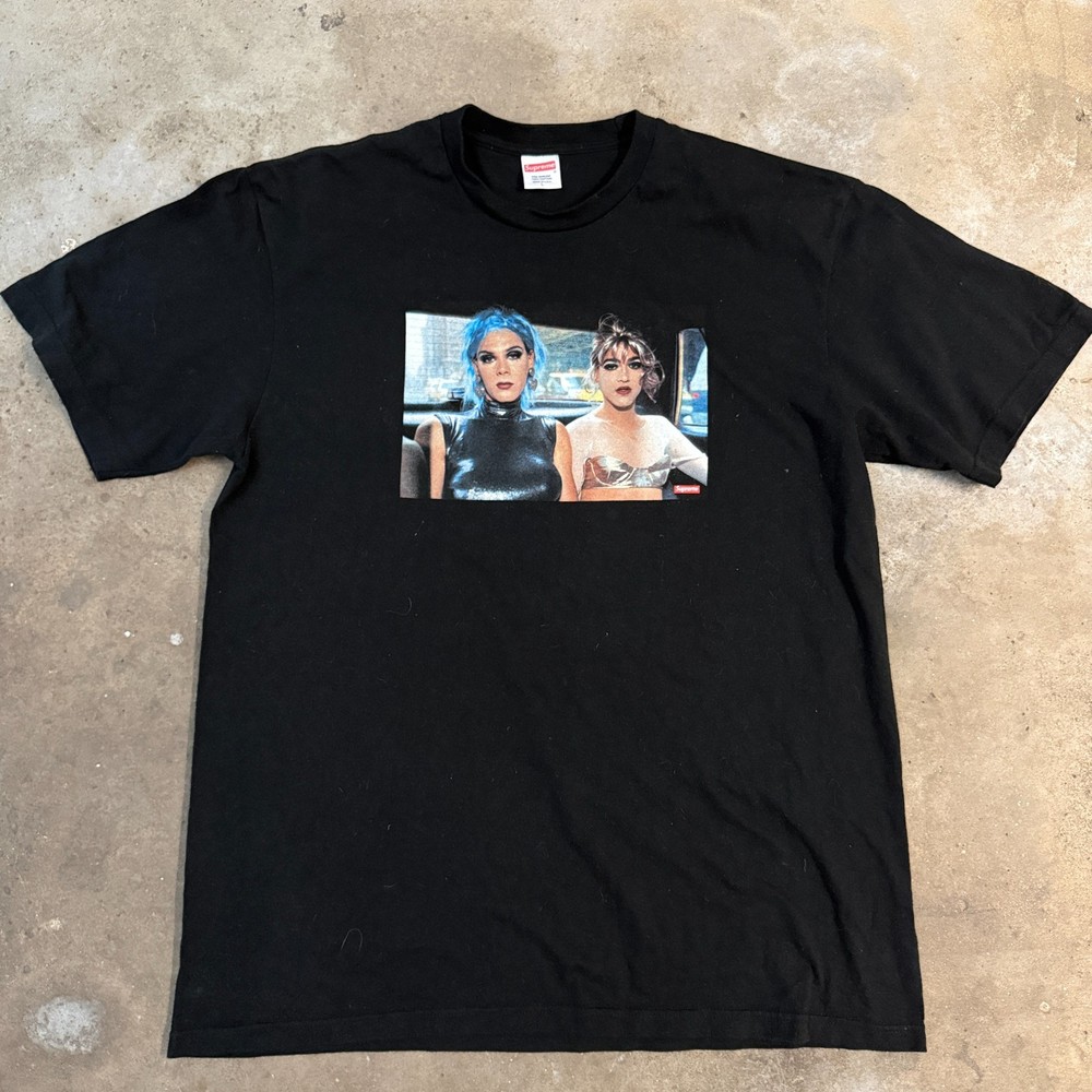 Authentic Supreme x Nan Goldin Misty Jimmy Paulette T-Shirt Black Large SS18 KEY