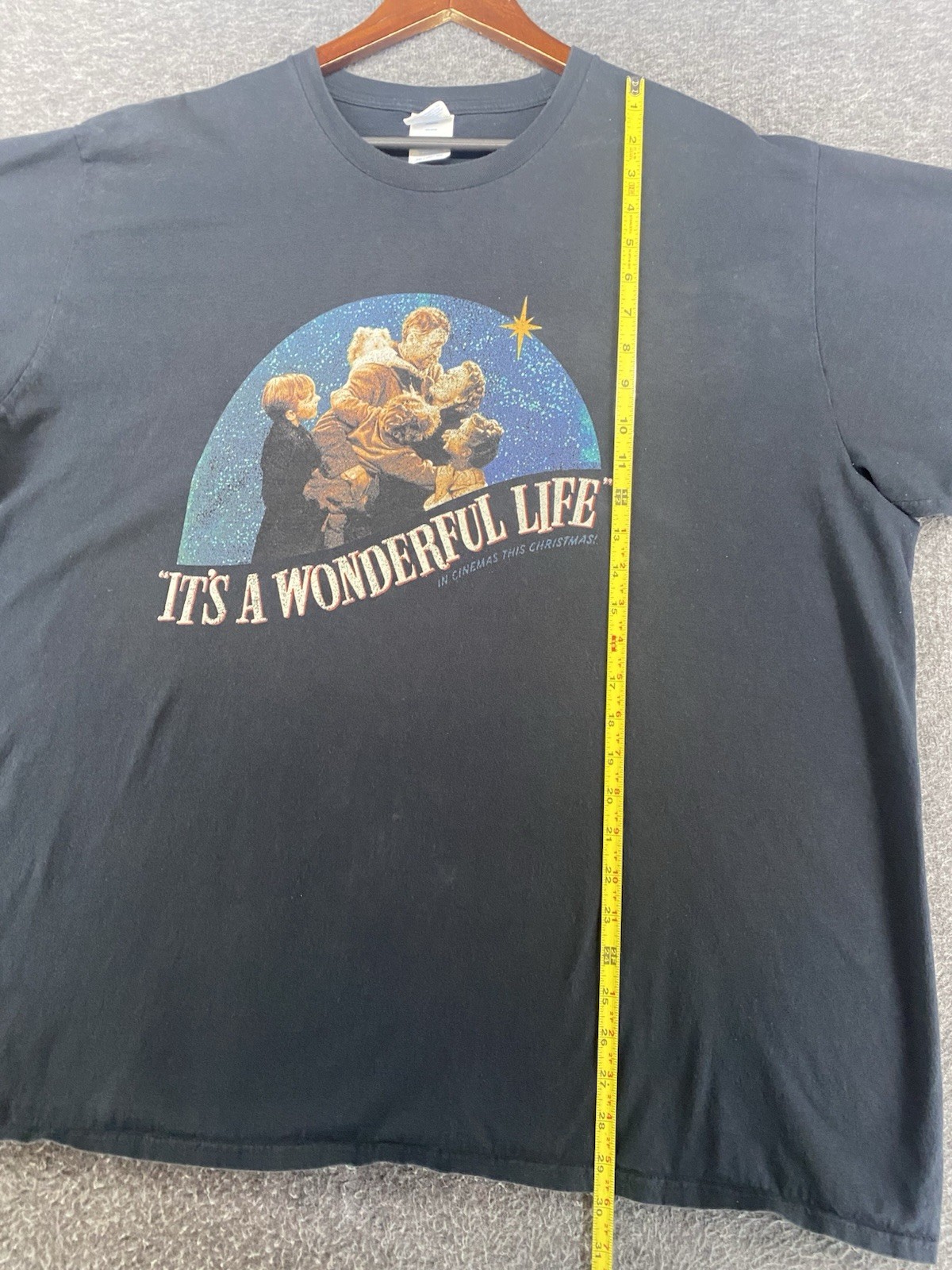 It's A Wonderful Life Graphic Short Sleeve Black T-Shirt Men’s Size 3XL See Pics gallery