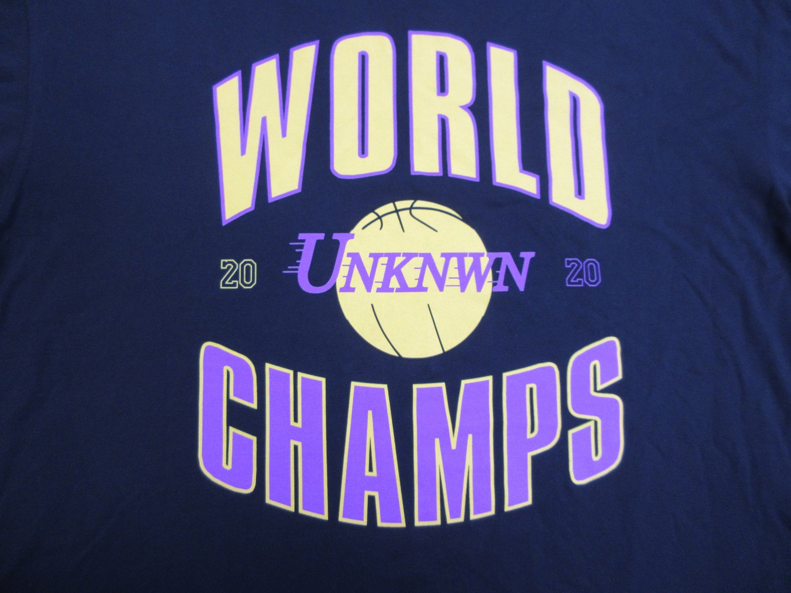 UNKNWN World Champs Shirt Mens XL Basketball 2020 Tee Made USA Black Purple Yell gallery