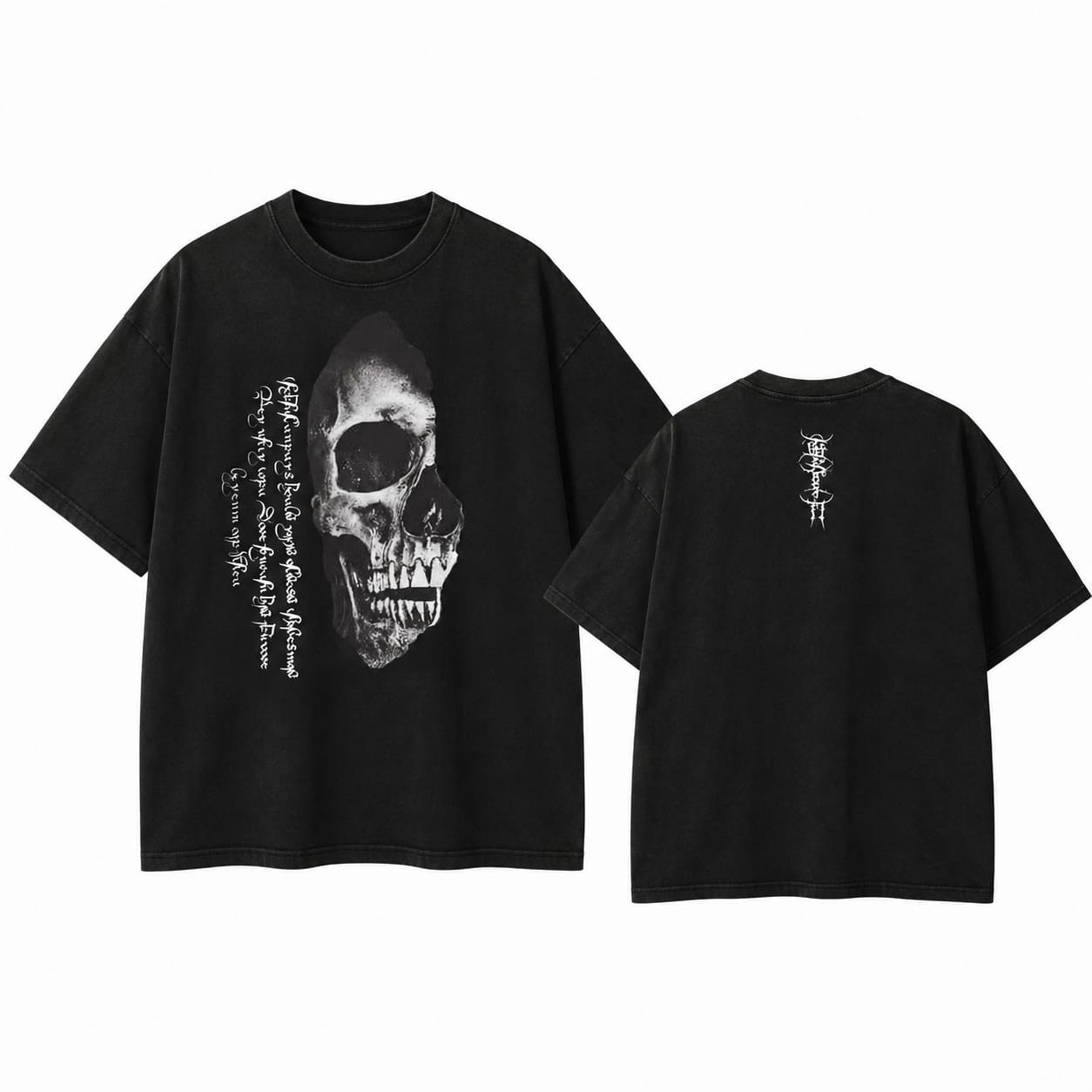 Trendly Vintage Skull Graphic Oversized Unisex Streetwear T-Shirt gallery