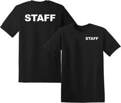 Staff T-Shirt Short Sleeve Uniform Tee Printed Work/Events/Security♮