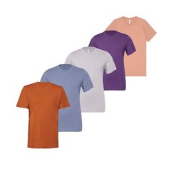 5 Pack Bella Canvas Mens T Shirts Short Sleeve Crew Neck Cotton Tees XL 46/49″