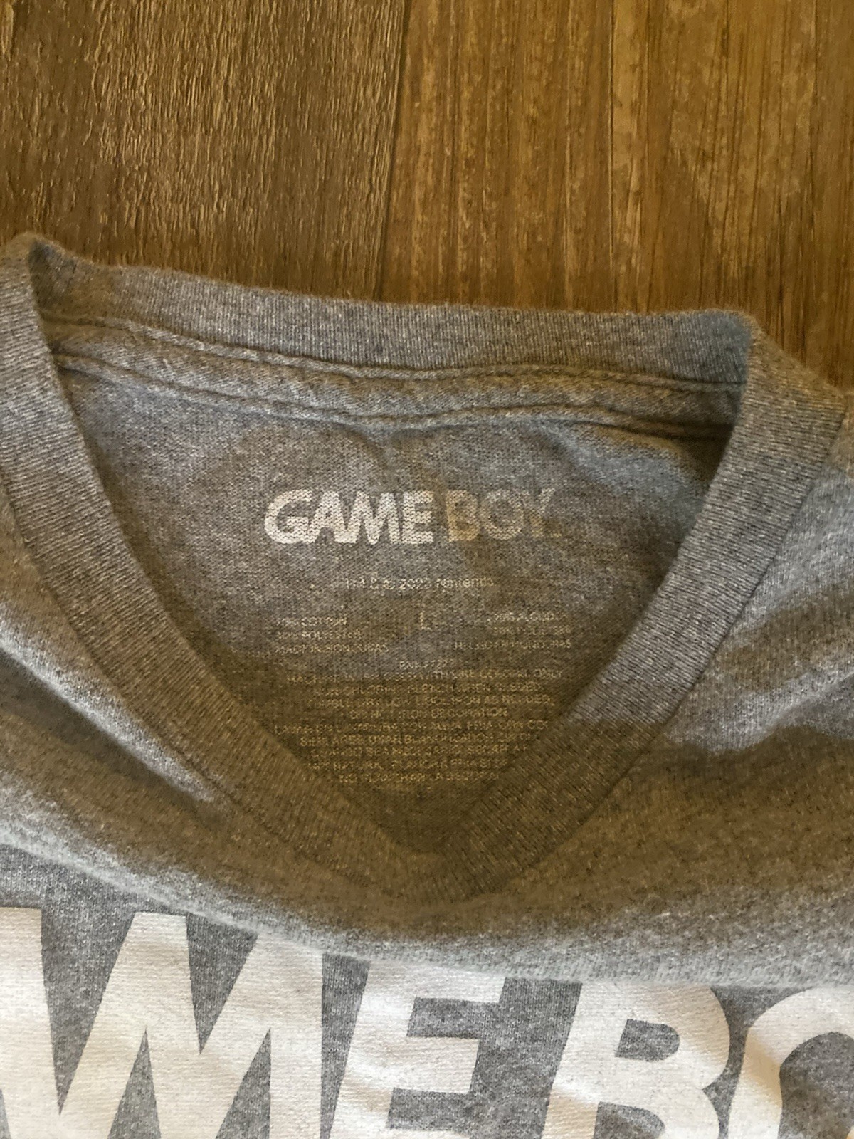Game Boy Gray Nintendo Retro Video Games Graphic Print Crew Neck T-Shirt Men's gallery