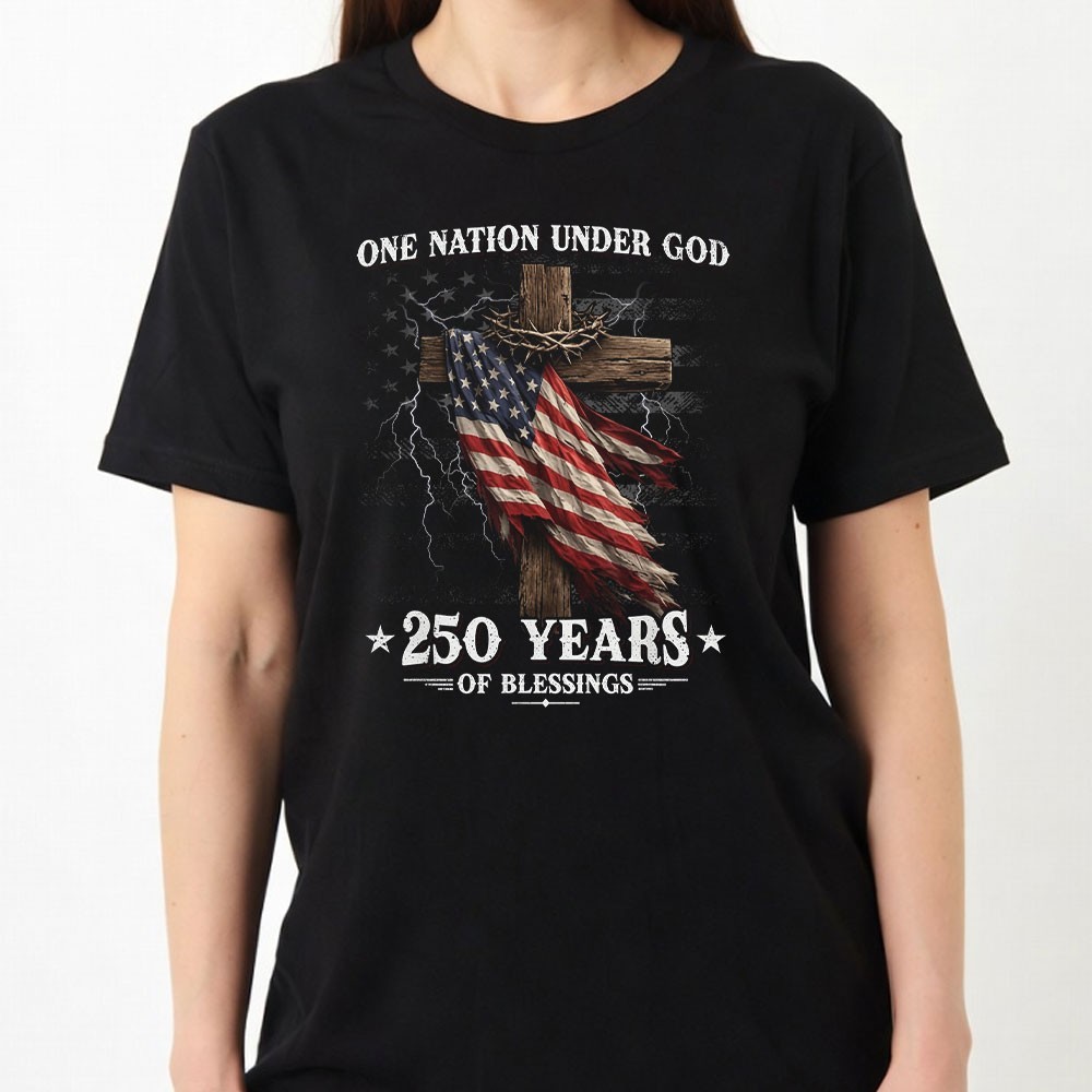 250th Anniversary T-Shirt One Nation Under God 4th of July Patriotic Tee gallery