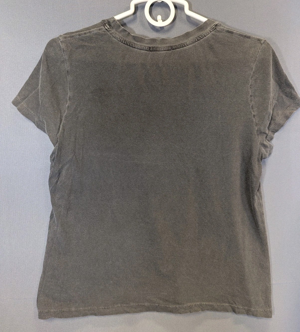 James Perse Standard Crew Neck Shirt/Blouse Grey Cotton Made in USA Size 3 gallery