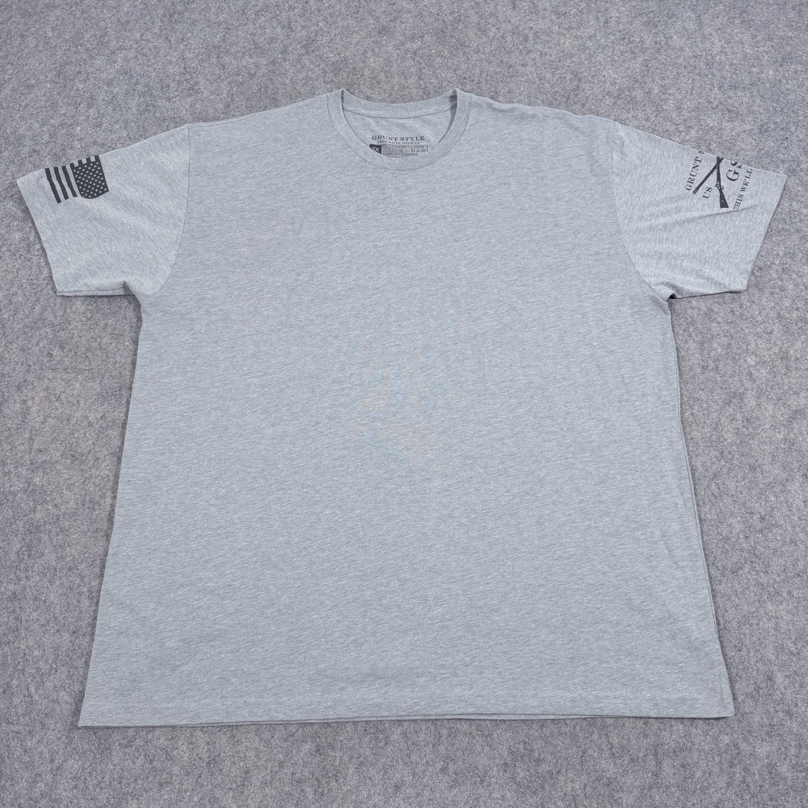 Grunt Style Casual Crewneck Short Sleeve T-Shirt Fits Men's Size 3X XXXL Gray gallery