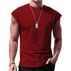 Mens Casual Sleeveless T-Shirt Solid Color Vest Tank Tops for Vacation Travel