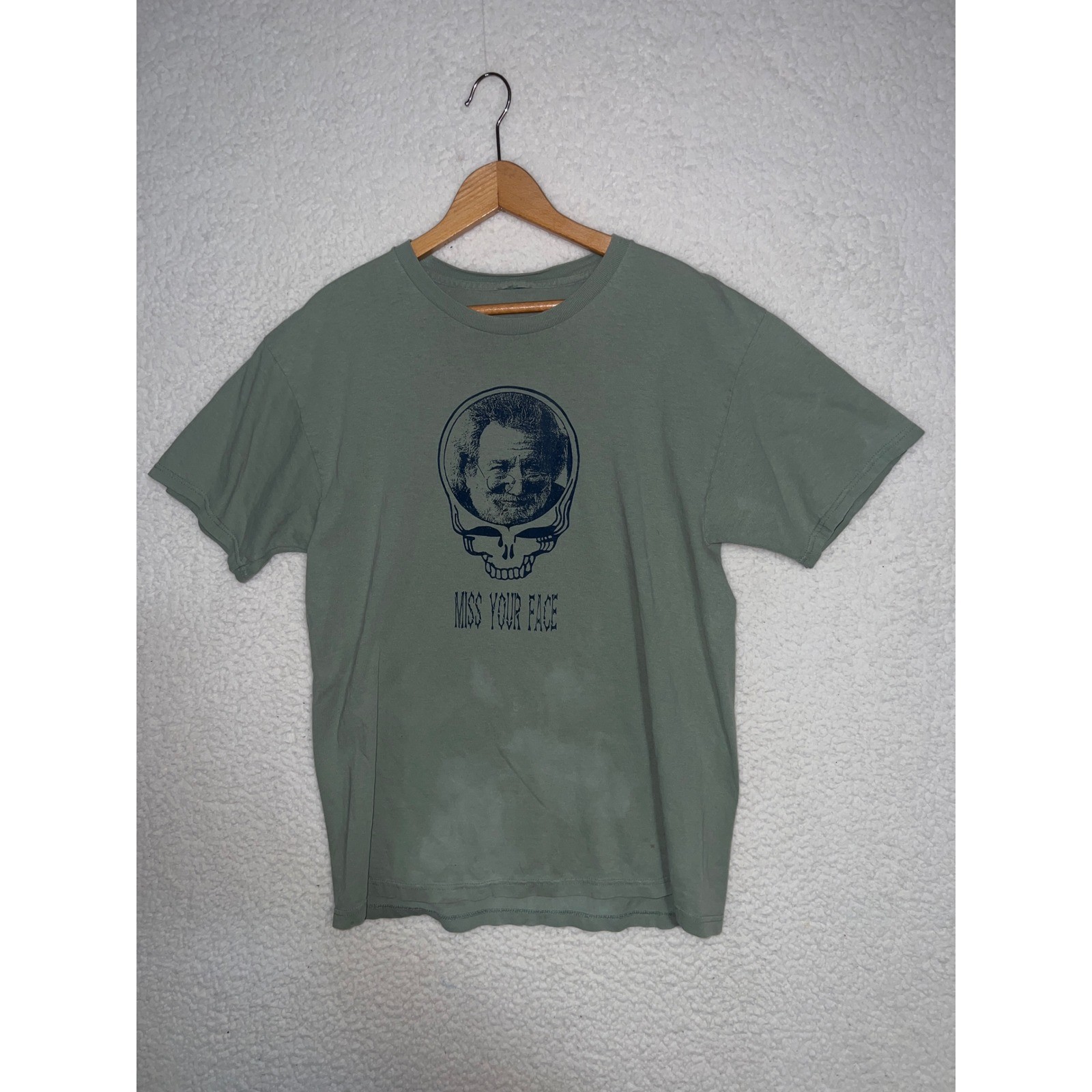 Grateful Dead Jerry Garcia Miss Your Face Ken Kesey Quote T-Shirt Sage Green L gallery
