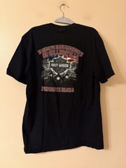 Harley Davidson Biker Built Sellersville PA Snake Skull T Shirt Size Large Black