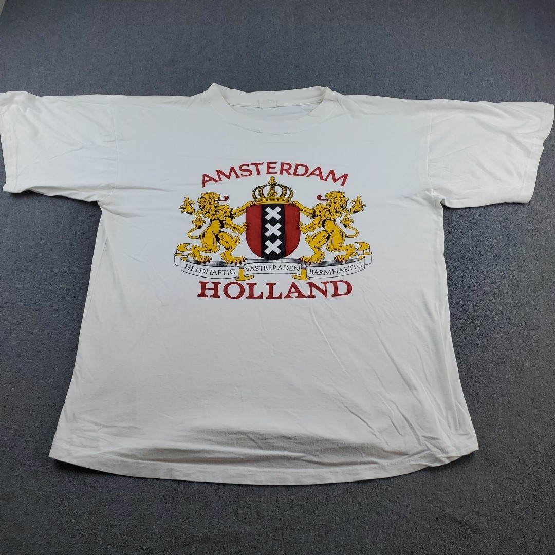 Vintage Amsterdam Holland T Shirt Mens White Size See Measurement gallery