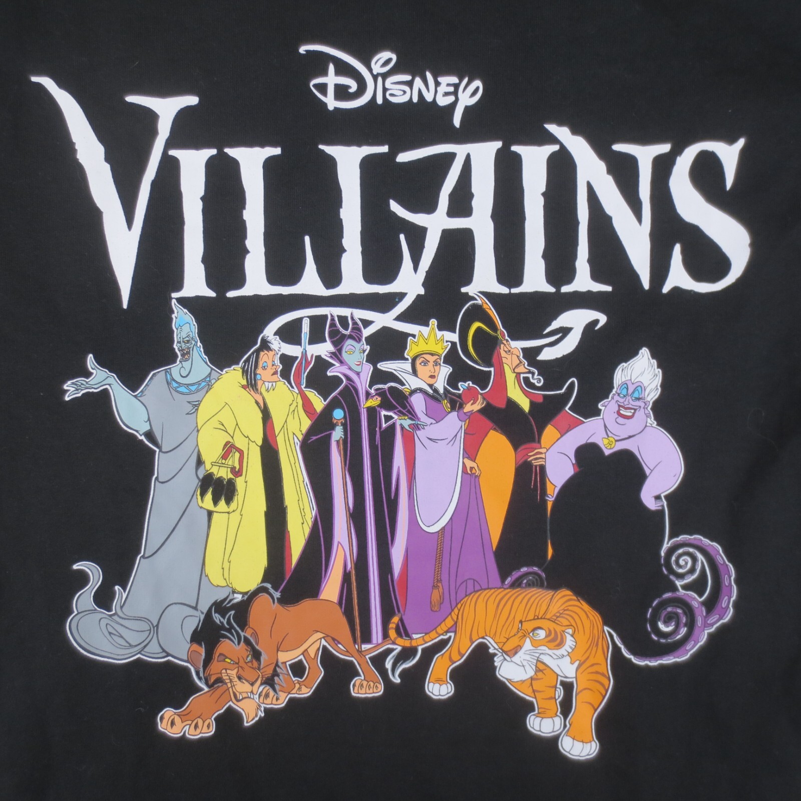Disney Villains T Shirt Mens Medium Black Short Sleeve Graphic Tee Movies 90s