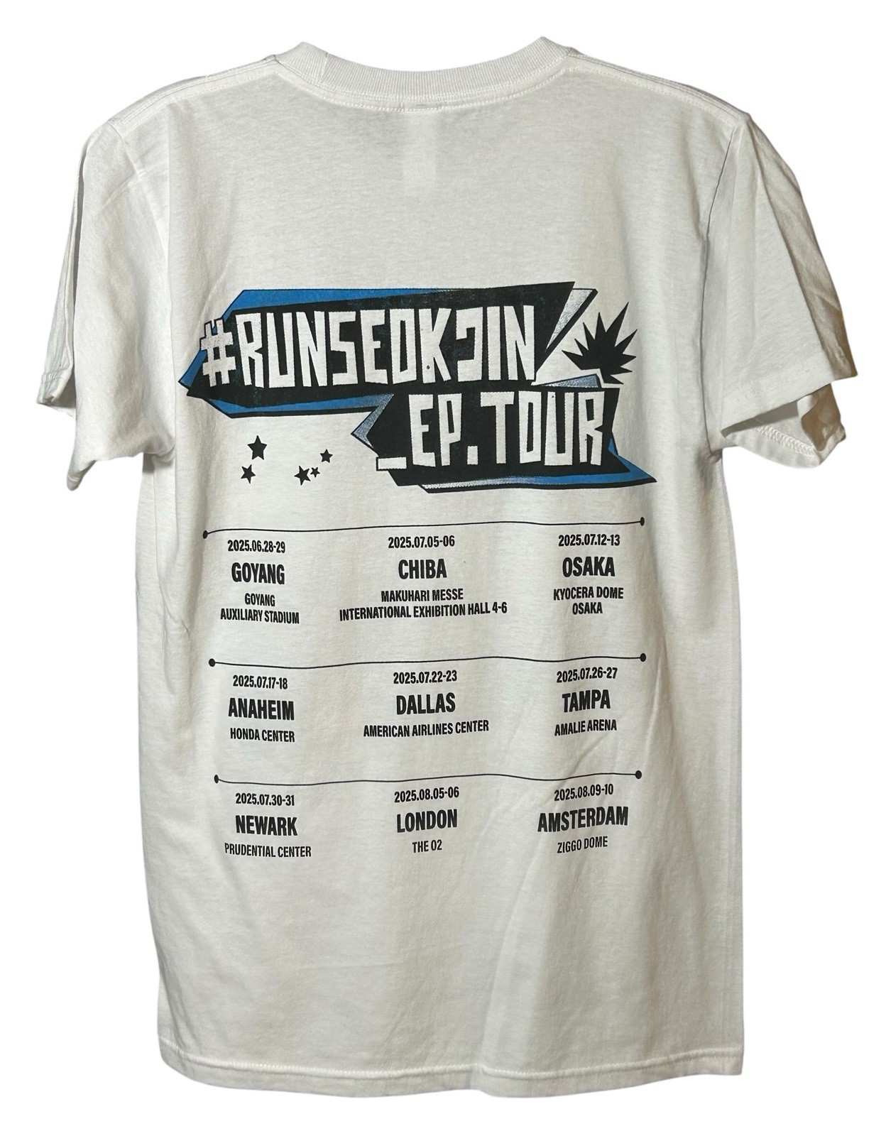 BTS Jin World Worldwide Handsome Tour Kpop RunSeokJin T-shirt White Small gallery