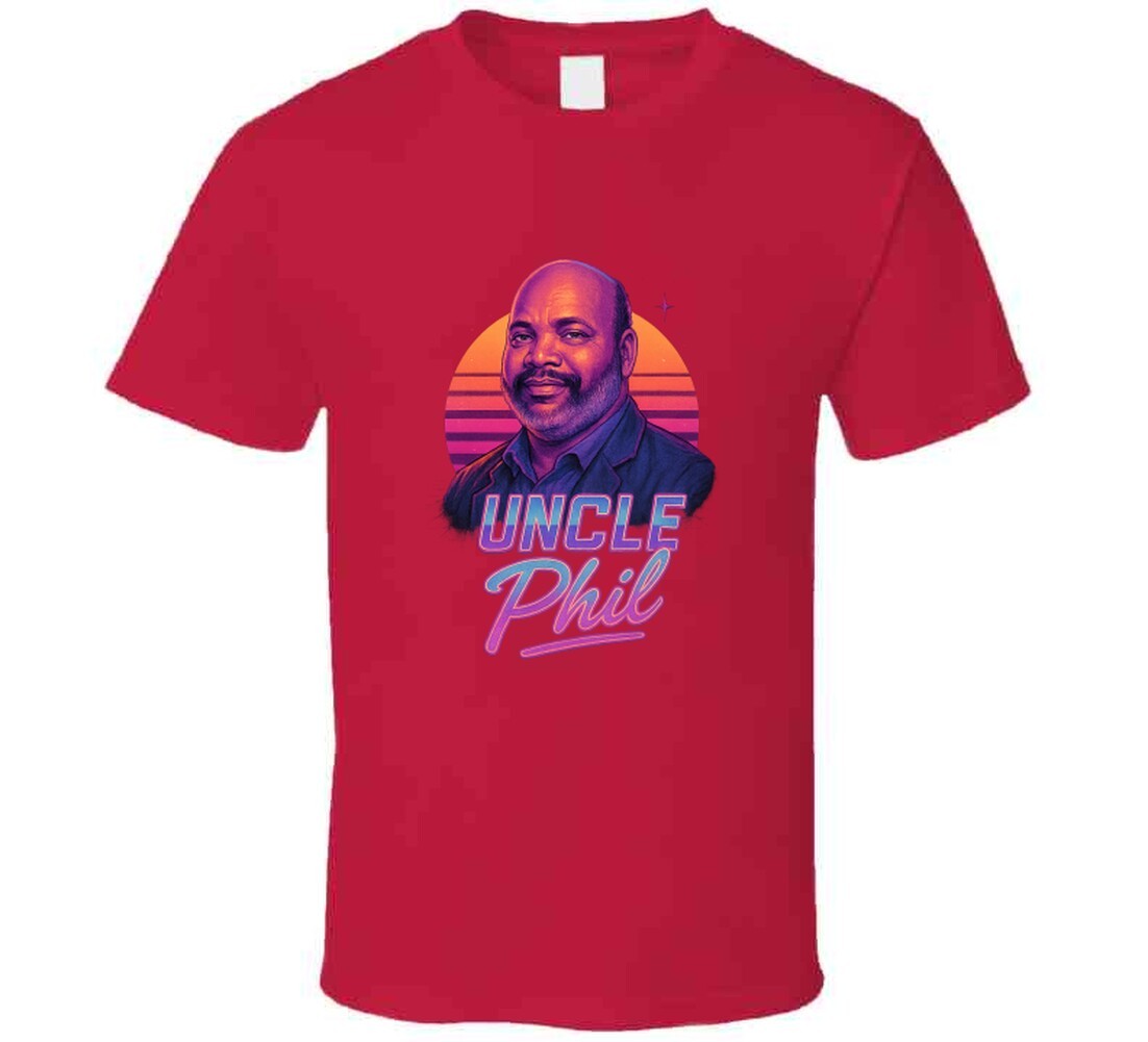 Uncle Phil Fresh Prince Of Belair Retro 80's Neon Portrait Tv T Shirt gallery