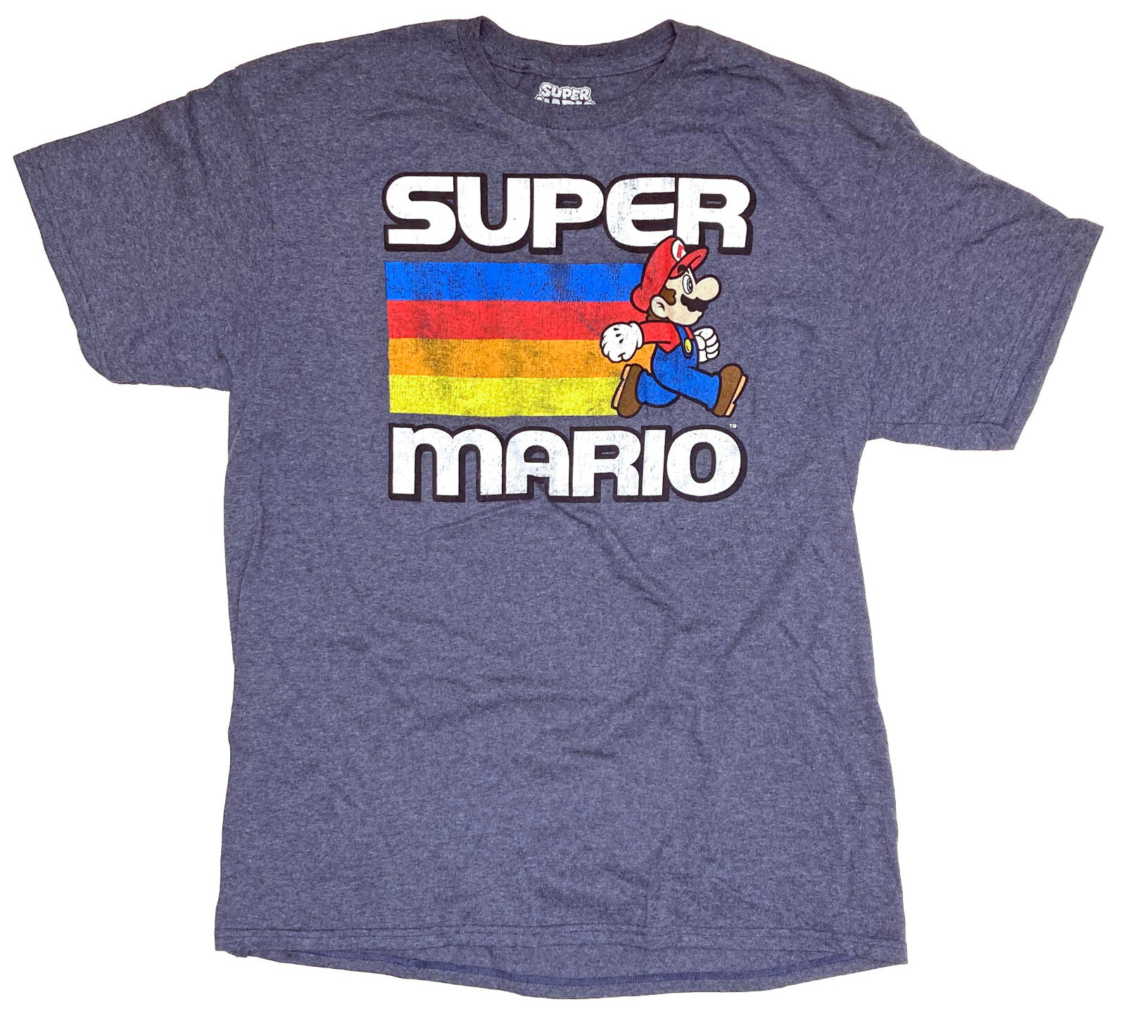 Nintendo Super Mario Men's Navy Heather Graphic T-Shirt New gallery