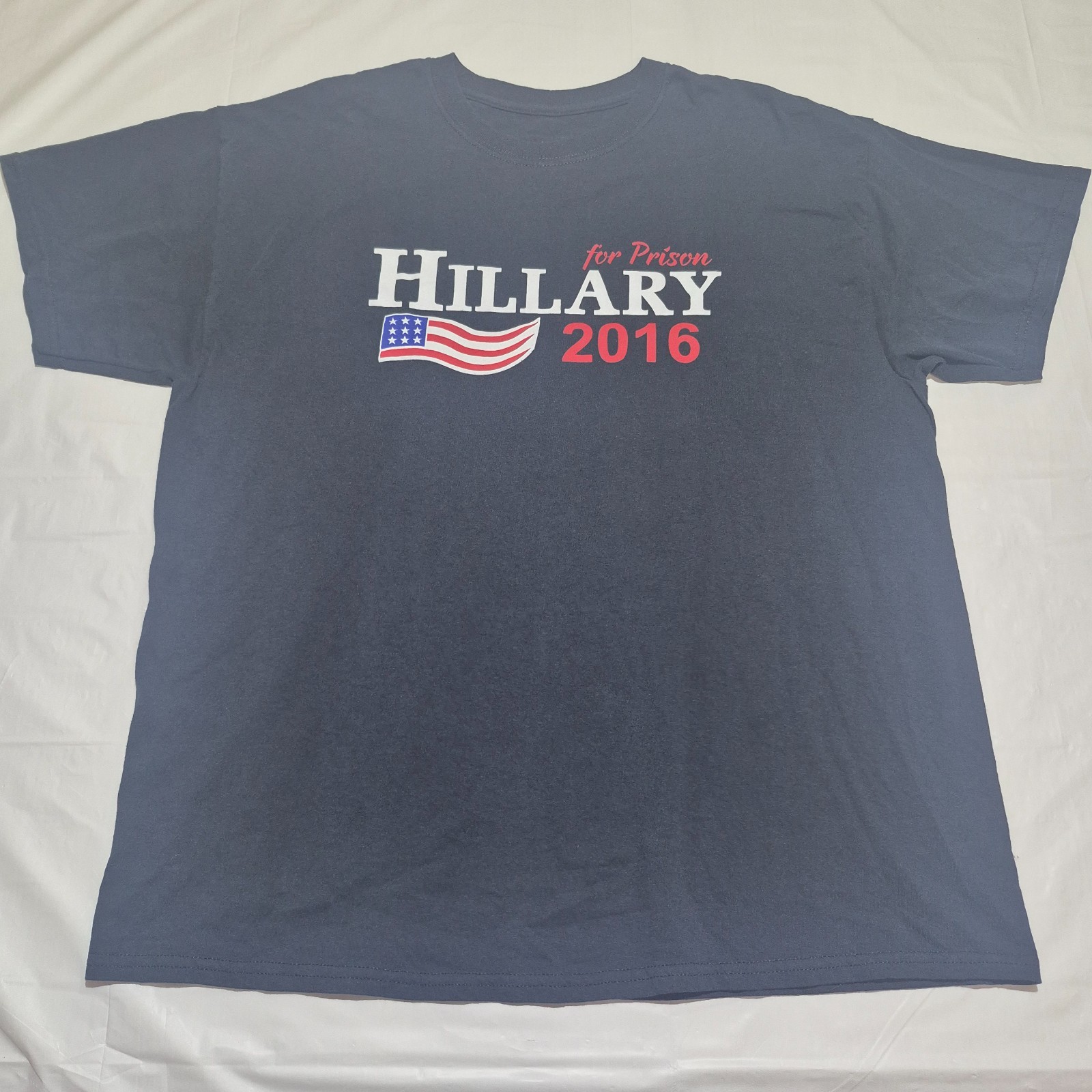 Funny Presidential Campaign Tee Shirt Hillary Clinton for Prison 2016 Black L?