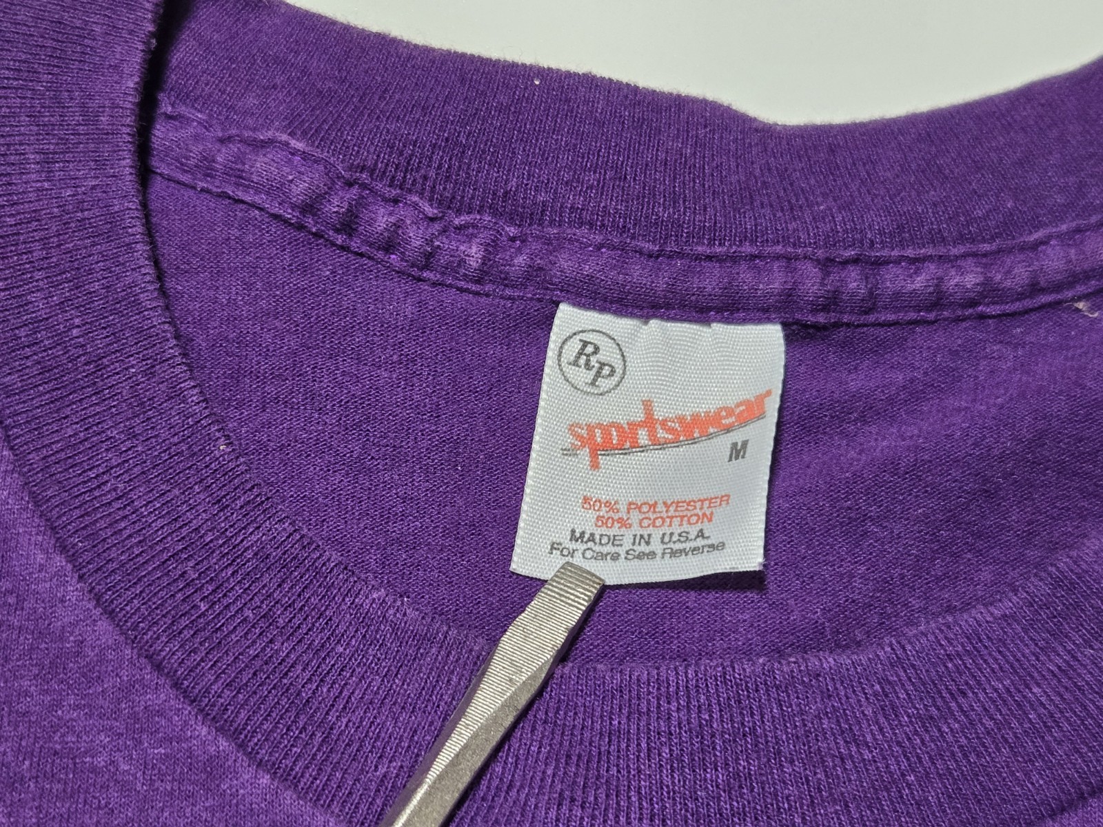 Vintage 80s Purple Person Profile People M T-Shirt Single Stitch Berenson 1982 gallery