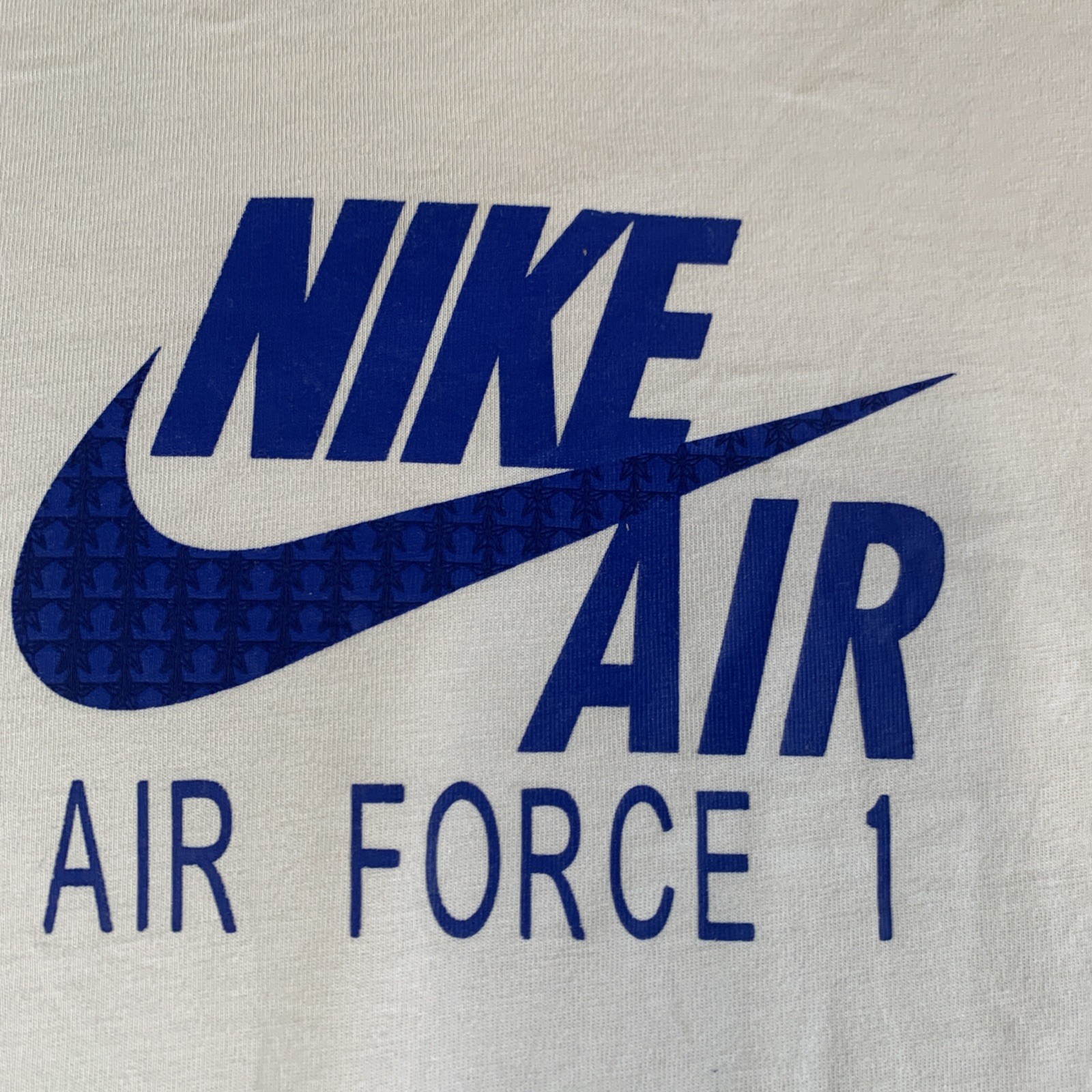 Nike Air Force 1 T Shirt Mens Large White Blue Logo gallery
