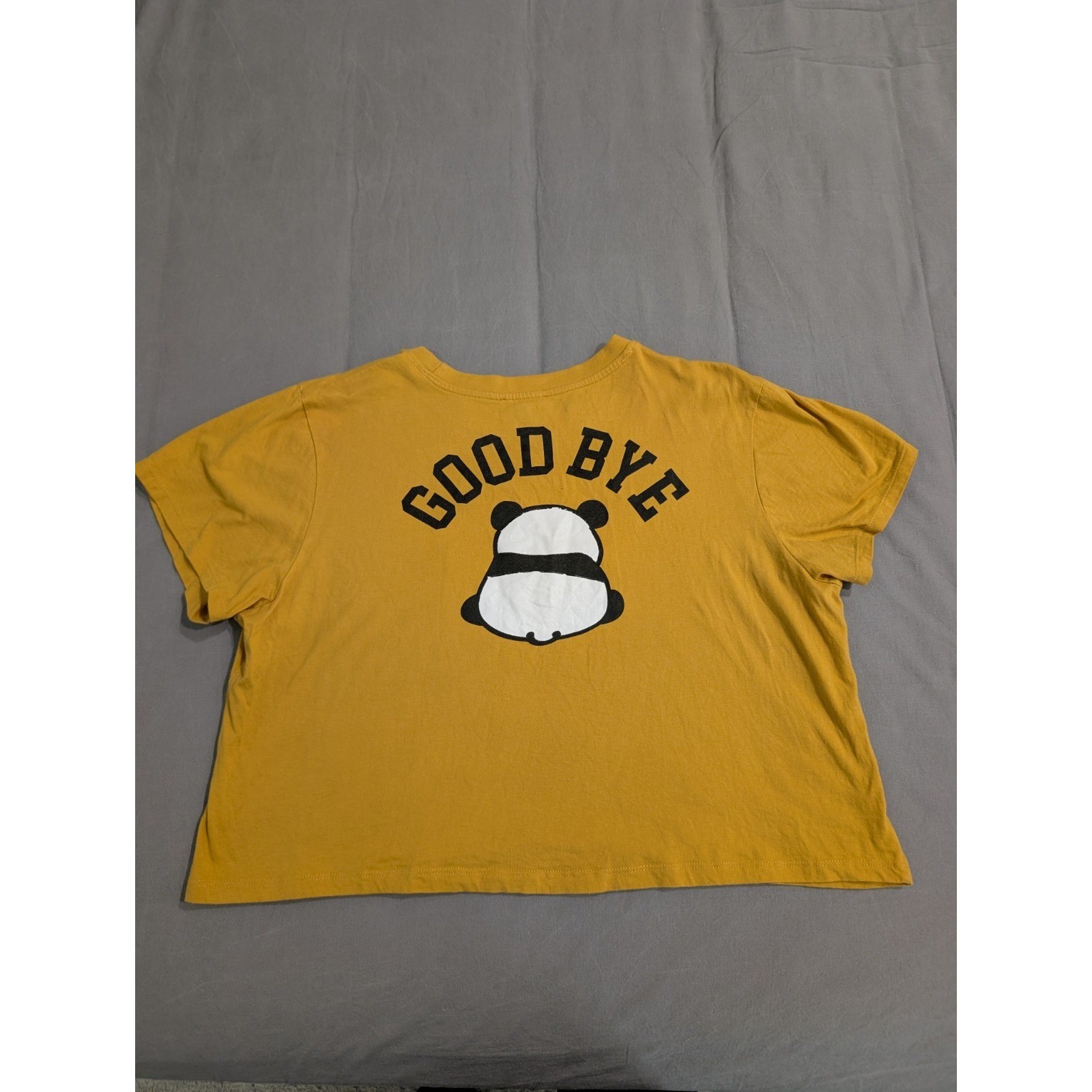 Good Vibes Panda Graphic Tee XL Yellow "Nope Not Today" Funny Shirt Casual Cute gallery