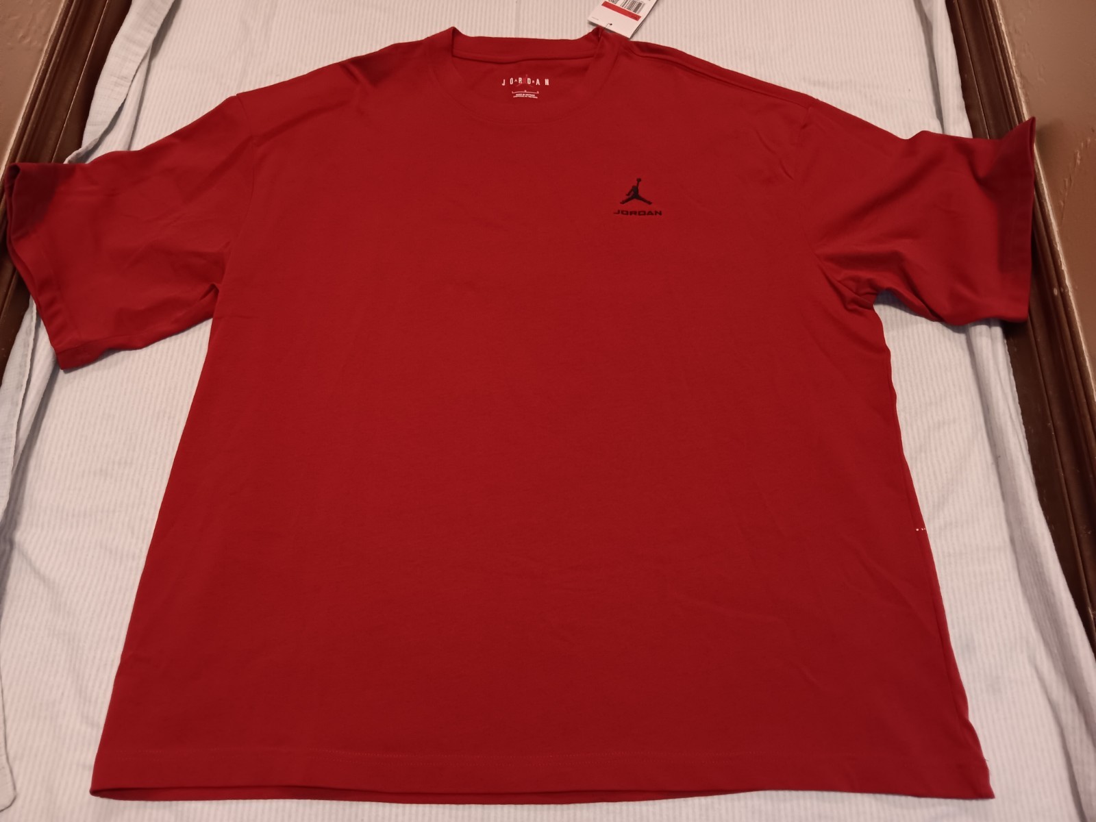 NWT Nike Air Jordan Men's Oversized 23 Black Cat Shirt Red Size Large gallery