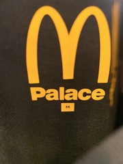 McDonald’s x Palace Collab Medium T-Shirt, Black w/ Yellow “M” New