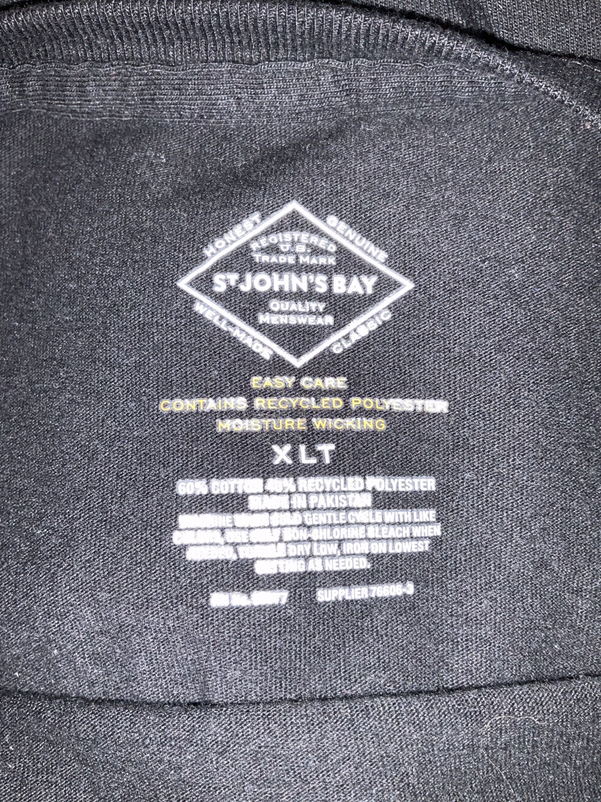 St Johns Bay Short Sleeve T-Shirt Men's XLT Black gallery
