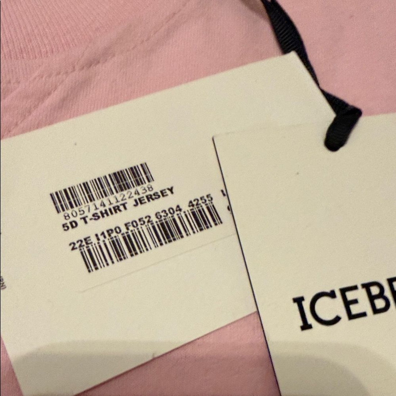 Men’s Iceberg 5D Light Pink Short Sleeve Tee NWT Large gallery