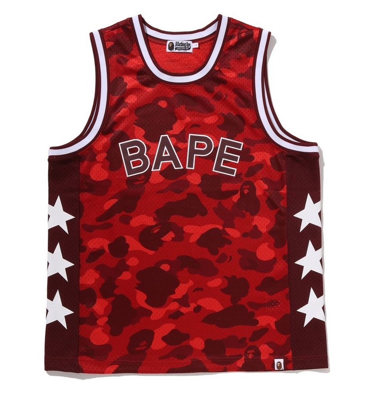 A BATHING APE Men's COLOR CAMO MESH MULTI LOGO RELAXED FIT TANK TOP 1M30108302 gallery