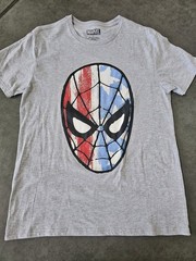 Marvel Spider-Man Men’s Crew Neck Short Sleeve Graphic T-Shirt Gray Size L