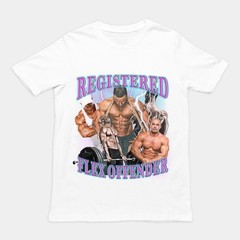 Registered Flex Offender Gym T-Shirt Funny Workout Bodybuilding Graphic Tee