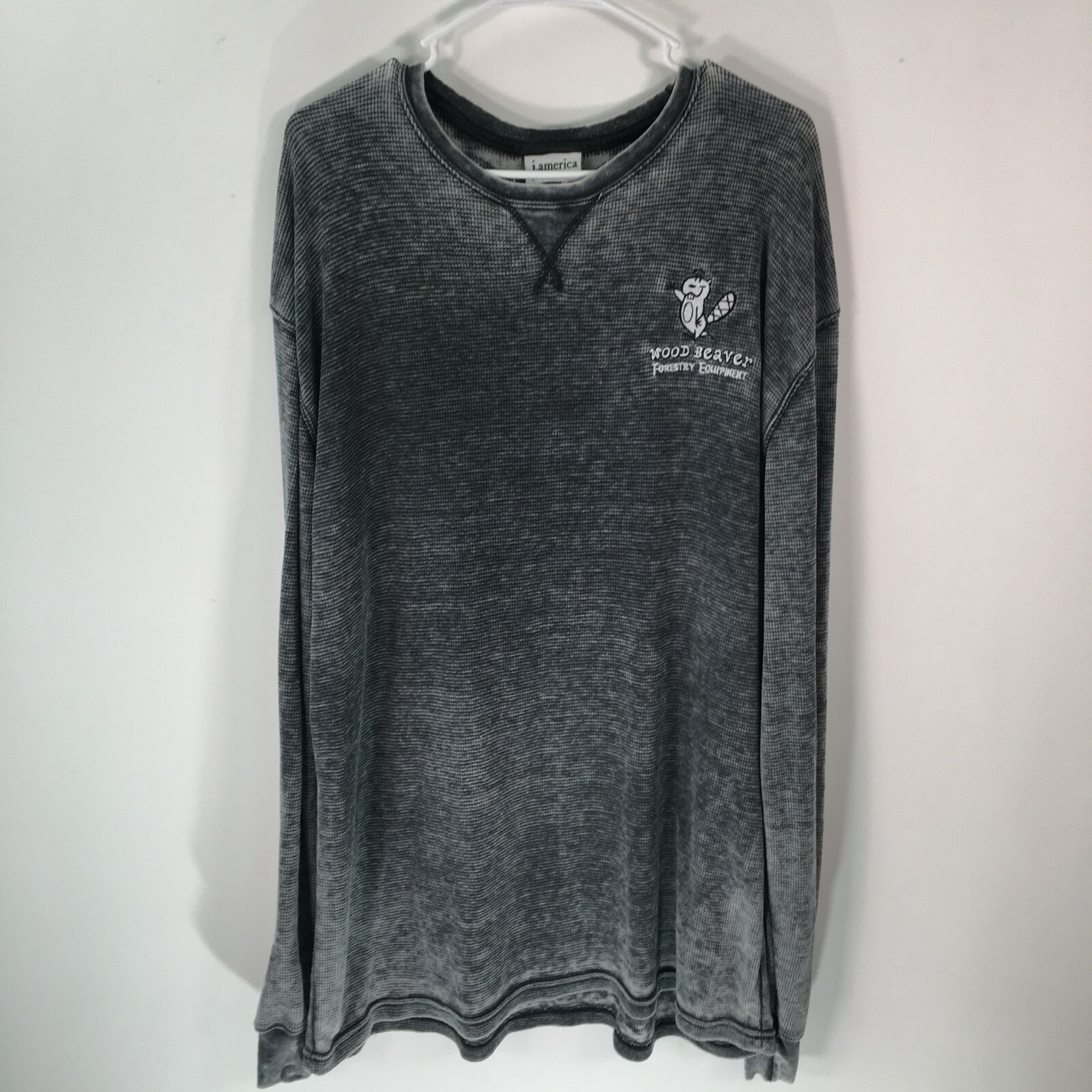 J America Mens Wood Beavers Fan Activewear Long Sleeve Gray T Shirt Size XXXL gallery