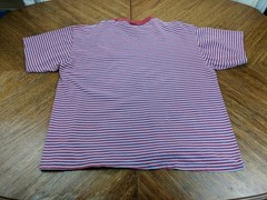 Vintage HRLA Tom & Jerry Tshirt Single Stitch Embroidered Red Grey Stripe XL
