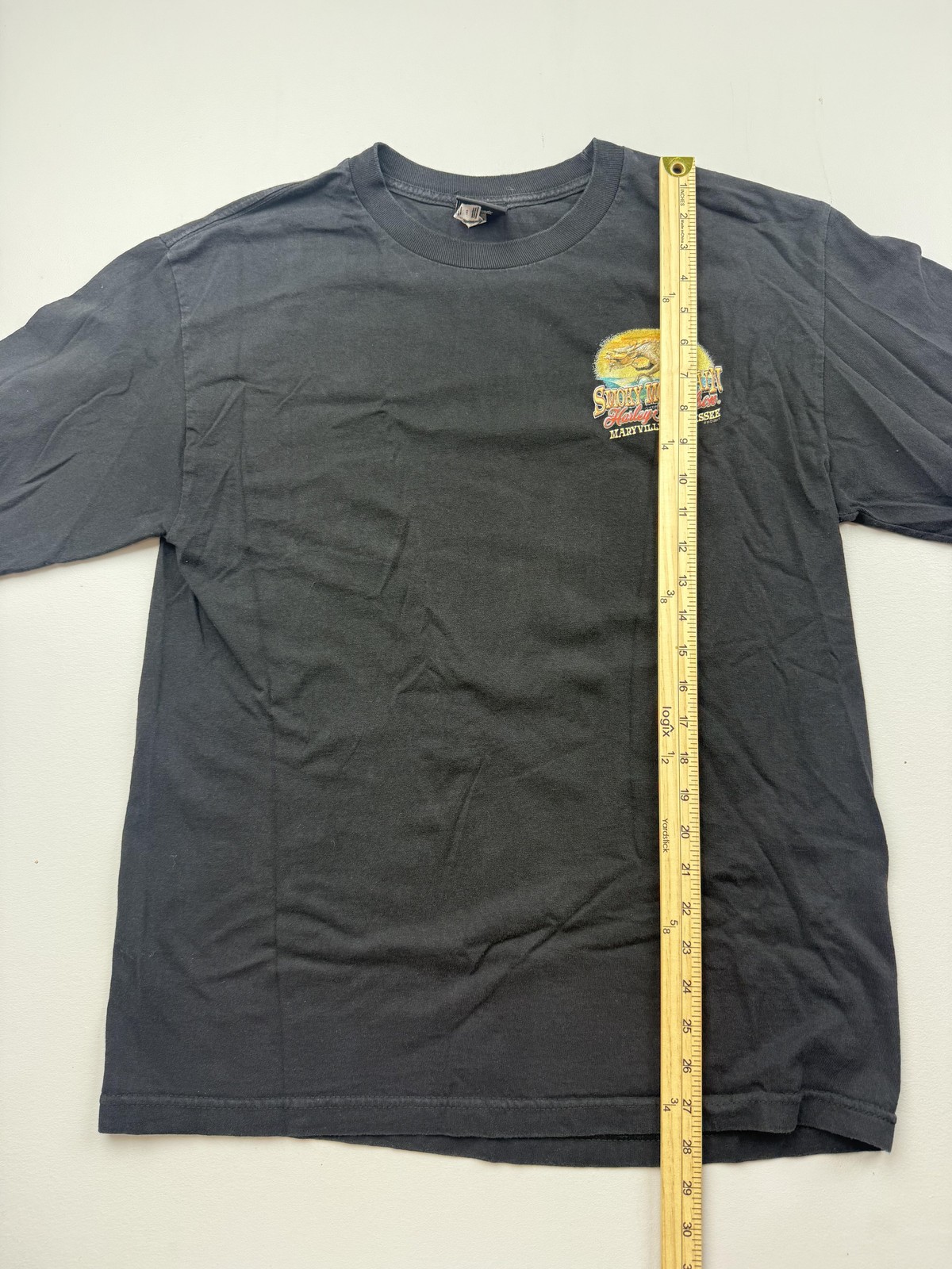 Harley-Davidson Shirt Mens Large Black Long Sleeve Smoky Mountain Graphic Tee gallery