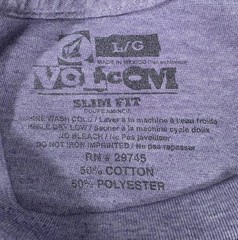 Volcom Stone Men’s Large Slim Fit Graphic Tee Heather Purple Lilac Skate Surf