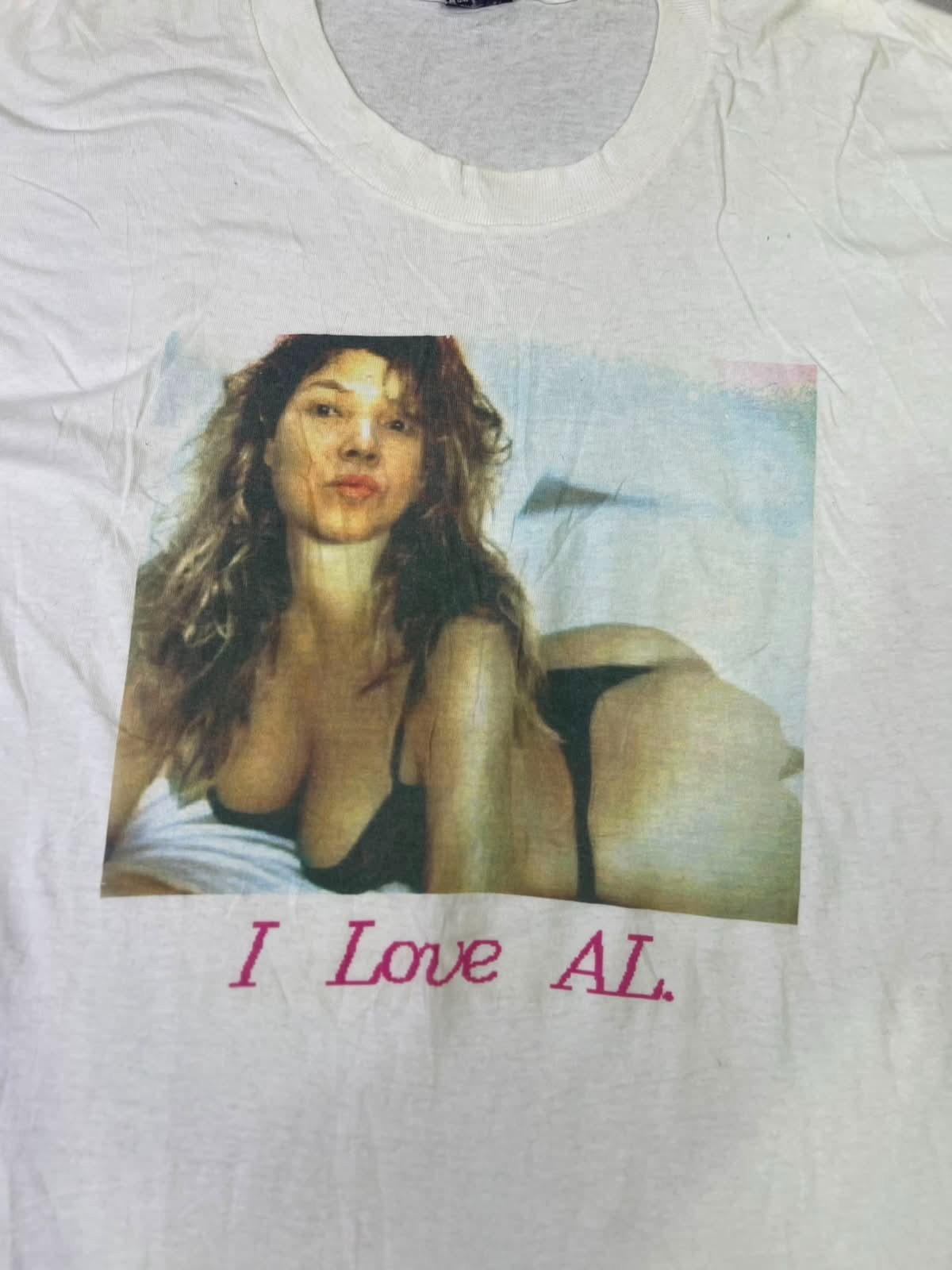 Vintage 1990s BVD Single Stitch I Love AL Graphic T Shirt White Made USA gallery