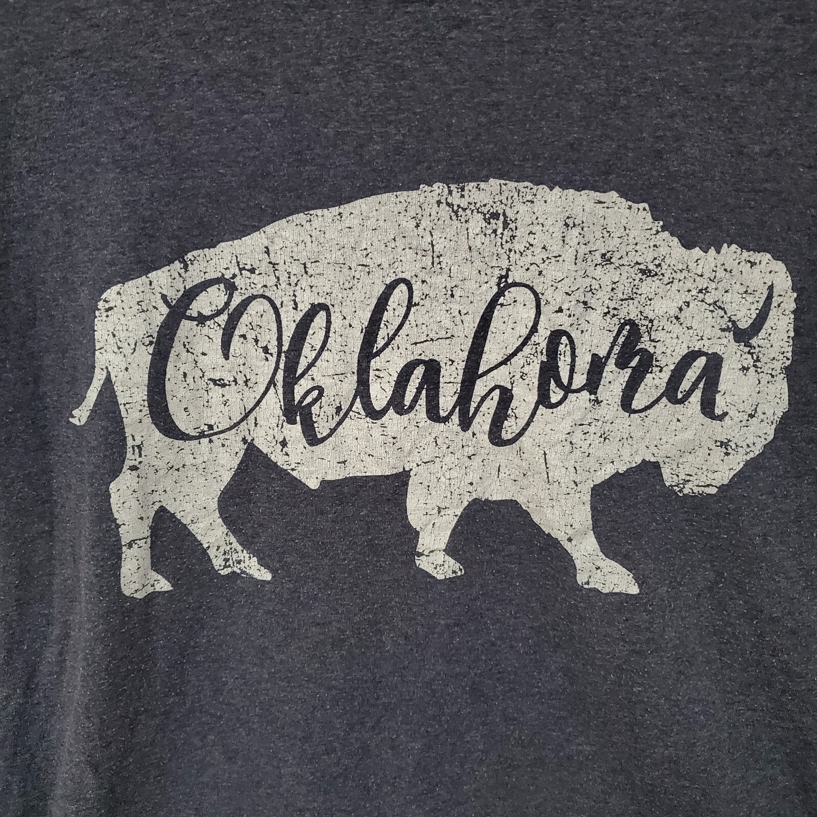 Oklahoma Buffalo Gray T-Shirt Unisex L Cotton Crew Neck Short Sleeve Graphic Tee gallery