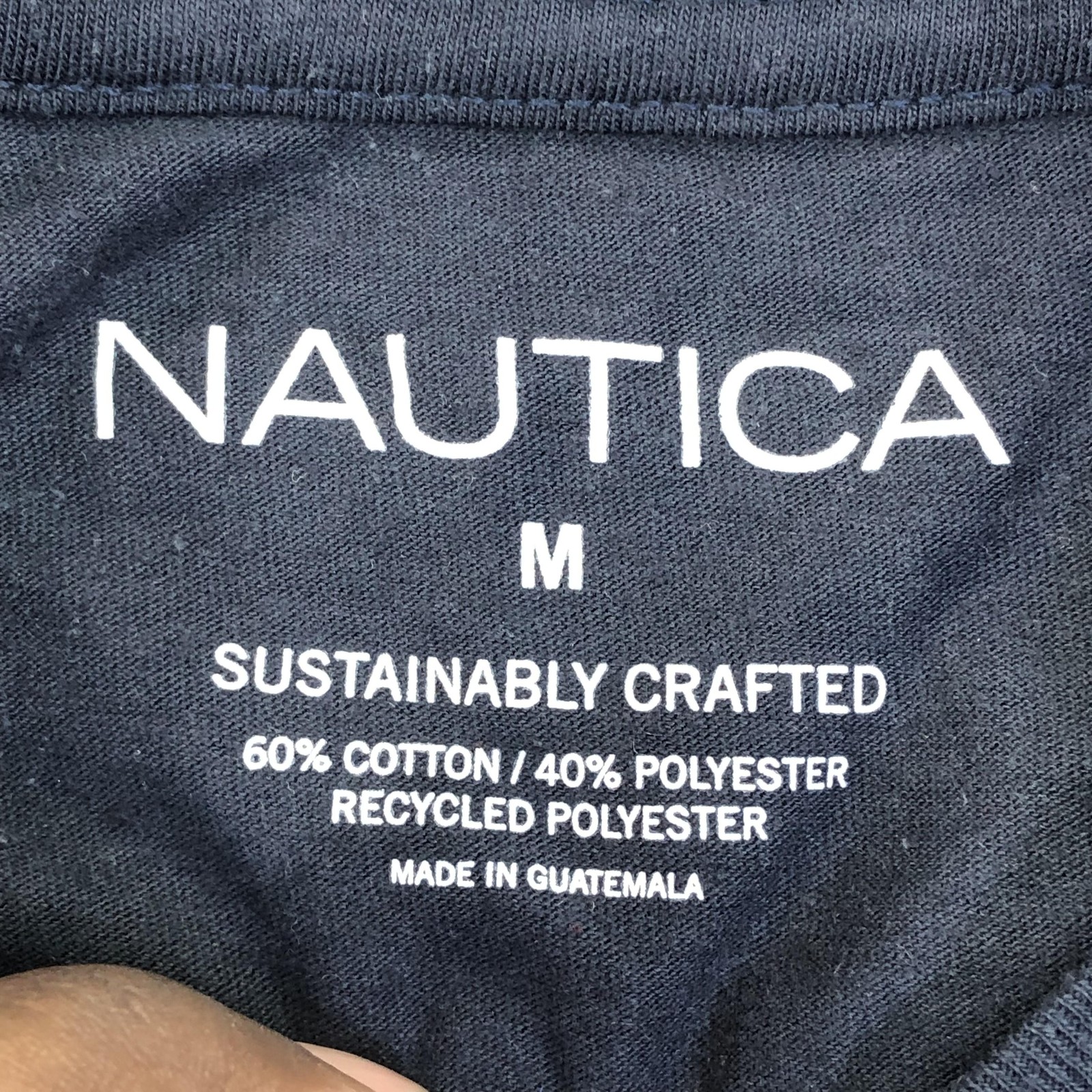 Nautica Shirt Mens Medium Blue Sailing Graphic Tee Tagless Nautical Long Sleeve gallery