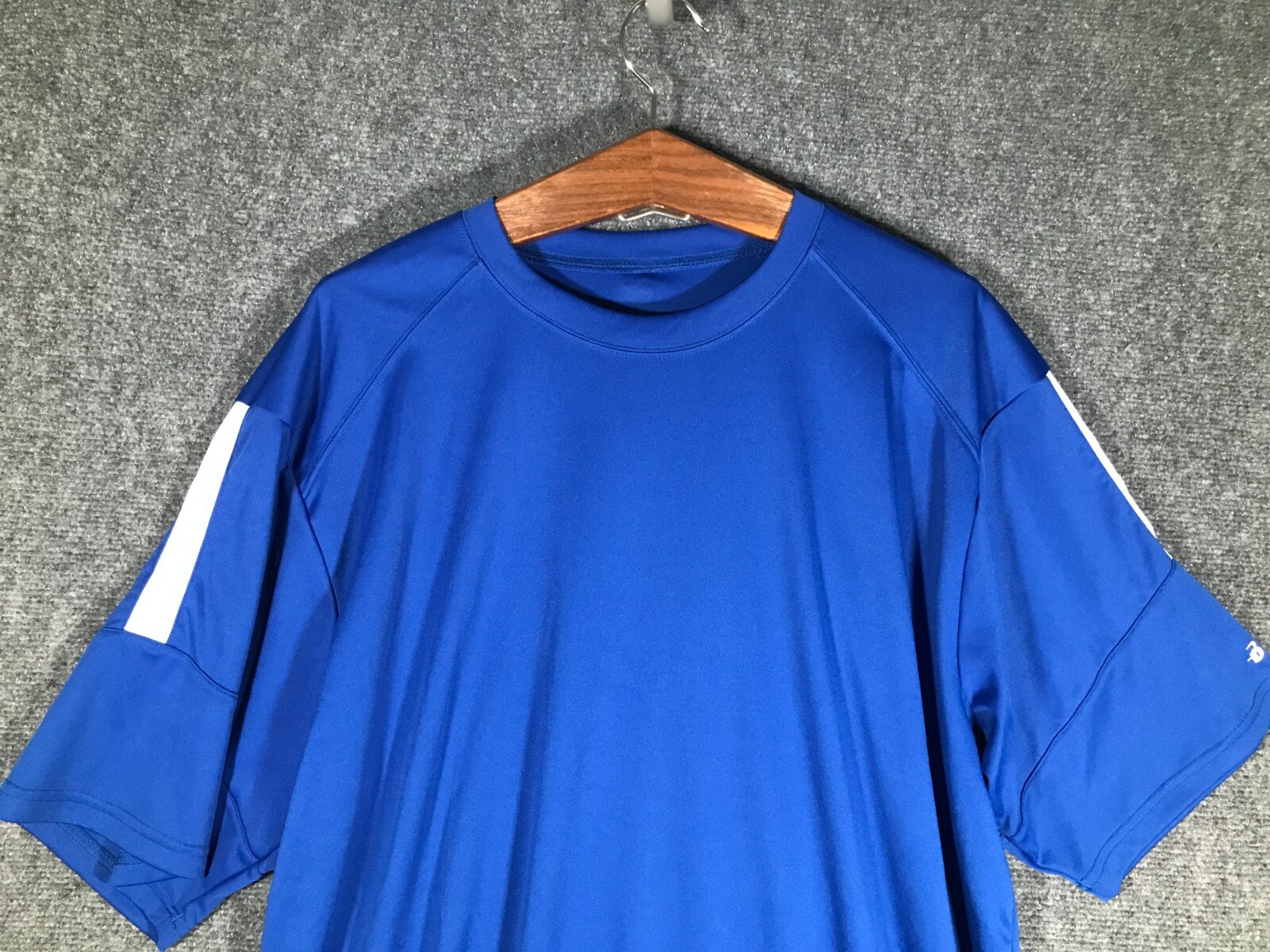 Mens Blue Short Sleeve T Shirt Casual Stretchy Tee Activewear Outdoors Sports gallery