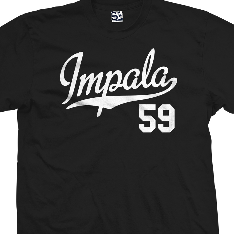 Impala 59 Script T-Shirt | 1959 SS Lowrider Classic Sports Jersey Mens Tee Shirt gallery
