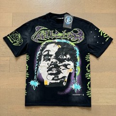 Hell Studios star Character print Tee Street Wash Mens Short Sleeve T-shirt